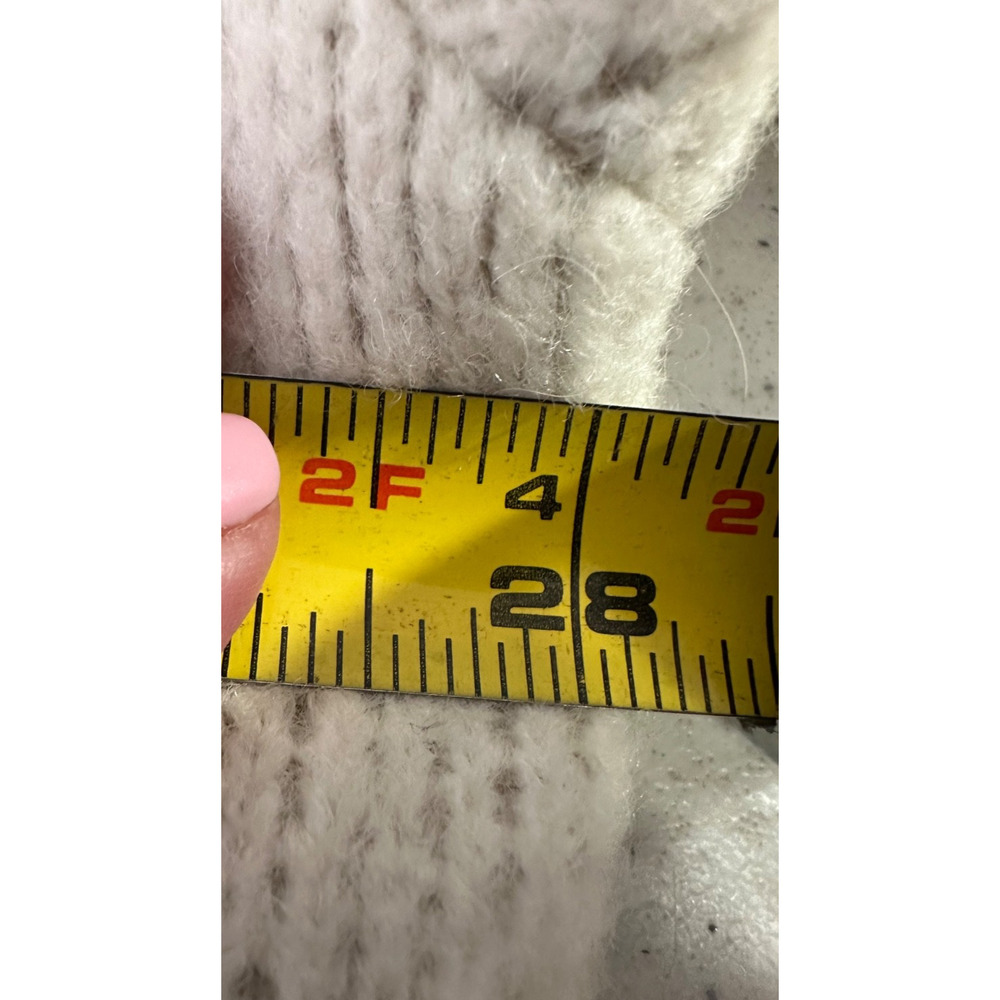 All Saints Star Tinsel Jumper Sweater Women L Wool Alpaca Ivory Gold Metalli D39 - Picture 6 of 7